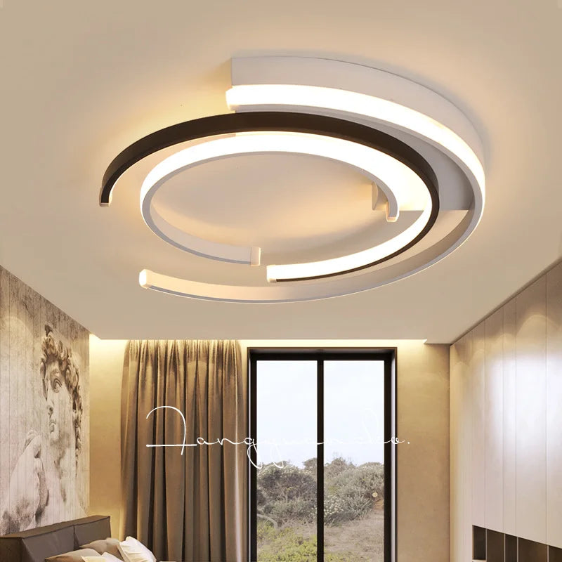 Ceiling Chandelier Lighting For Living Room Bedroom Modern Ceiling Lamp Lustre Round Aluminum Ceiling Led Lights