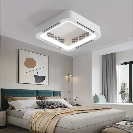 Nordic Popular Ventilation Ceiling Fan Modern Smart Bladeless Ceiling Fan With Light For Kitchen