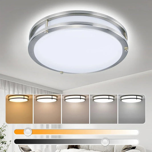 Indoor ceiling surface installation 2700-6000K 5CCT LED circular Dual Ring ceiling light, living room bedroom villa light