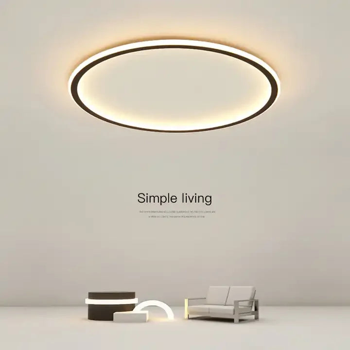 Household LED Ceiling Light 23/30/50/80CM Bedroom Living Room Study Room Super Slim Black White Gold Home Decor Lighting Fixture