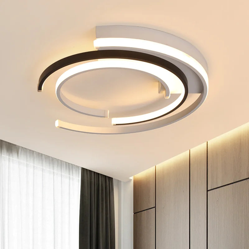 Ceiling Chandelier Lighting For Living Room Bedroom Modern Ceiling Lamp Lustre Round Aluminum Ceiling Led Lights