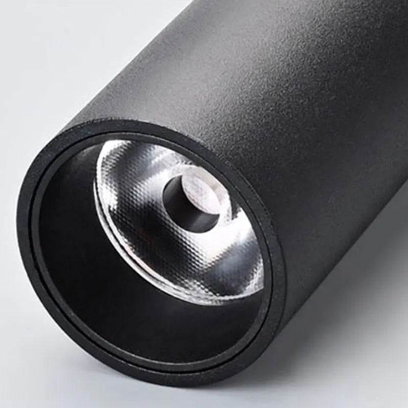 Black WhiteAluminium Surface Mounted Long Tube Cob Led Spotlight