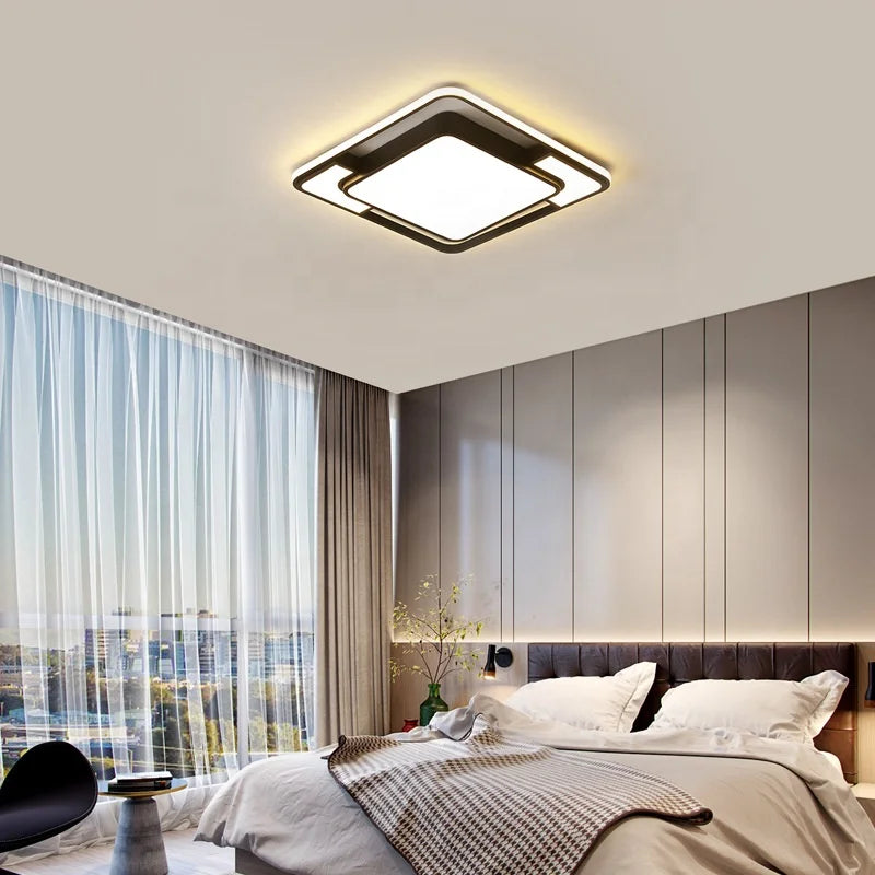 Modern Living Room Ceiling Lamps Chandelier Decoration Square Acrylic Led Ceiling Lights For Home