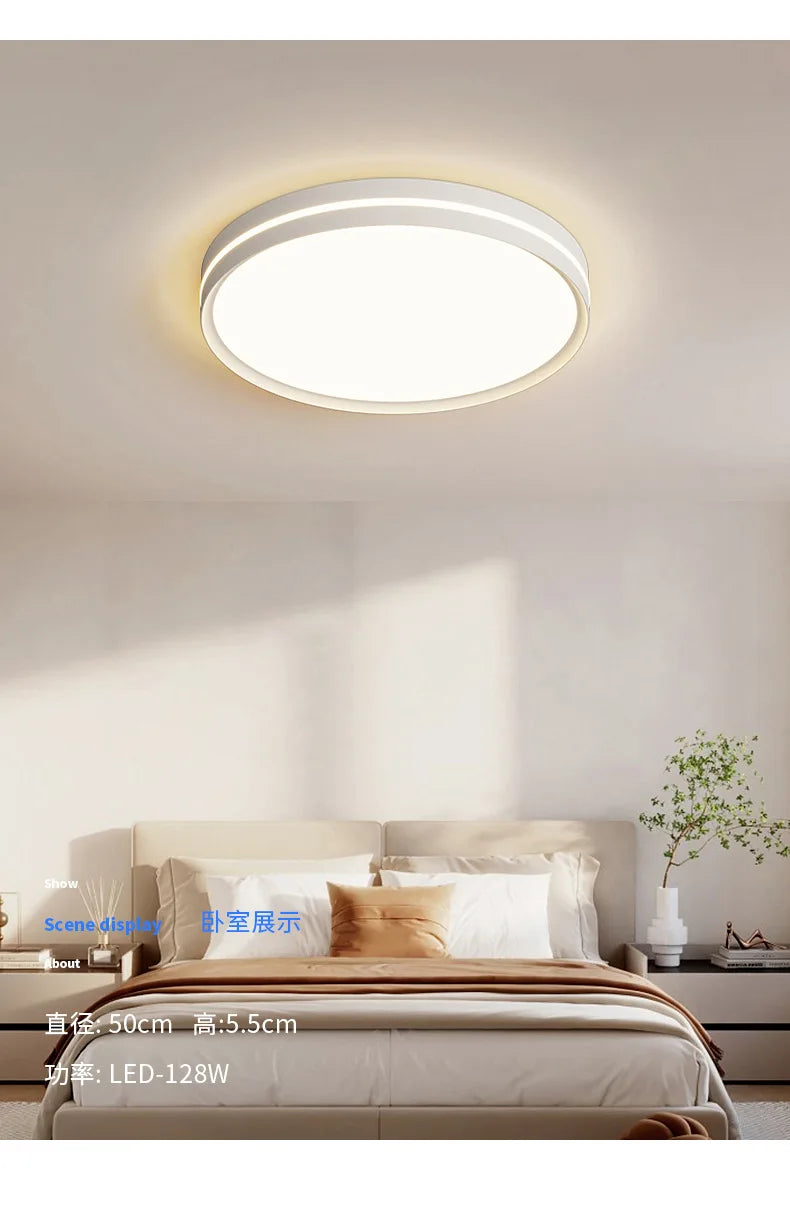 Cream Scenery Spectrum Eye Protection Ceiling Light Modern Simple Bedroom Ceiling Light LED Living Room Ceiling LightS