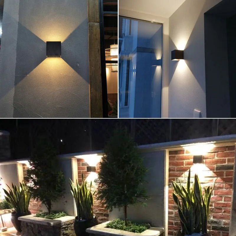 IP65 LED Wall Lamp Outdoor Sconce Balcony Porch Light Garden Yard Aisle Decor Lighting Indoor Bedside Lamp Aluminium AC110V 220V