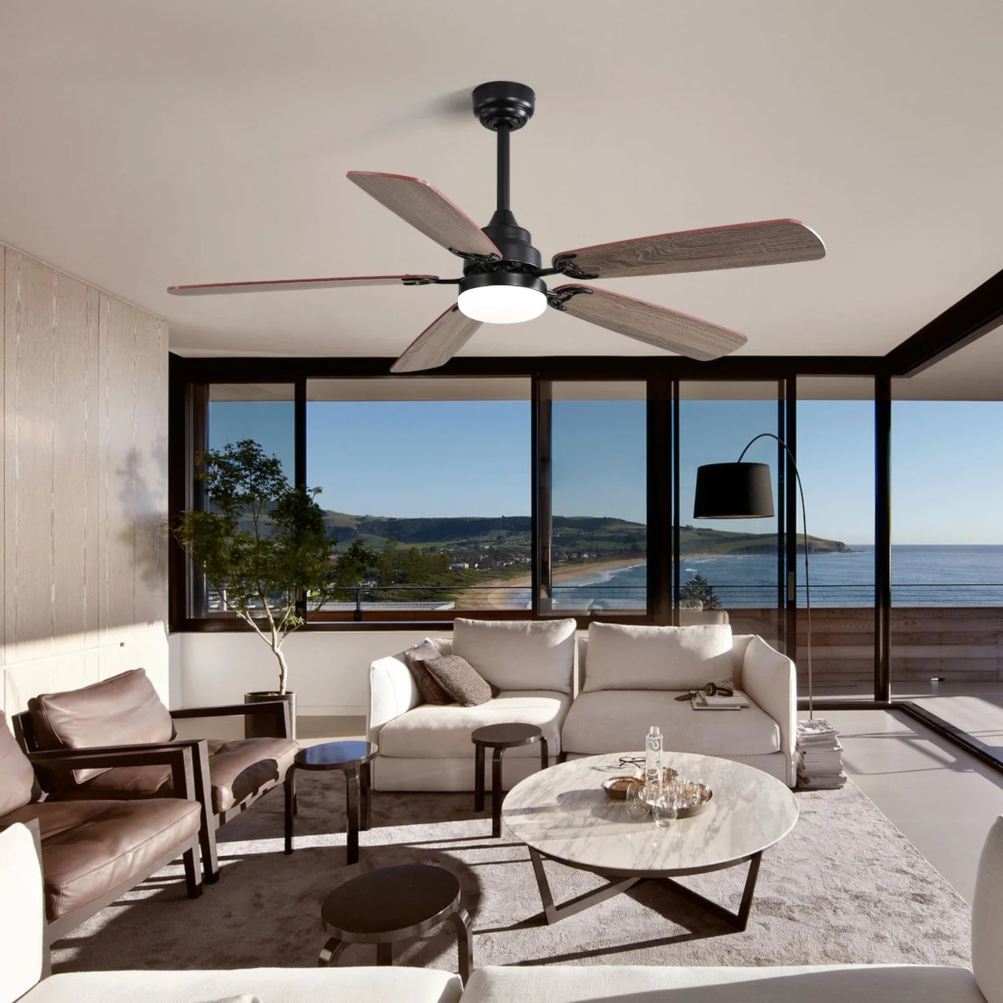 Modern Smart Ceiling Fan 2025 Fancy Ceiling Fan With Lights 52Inches Large Industrial Ventilation Ceiling Fans