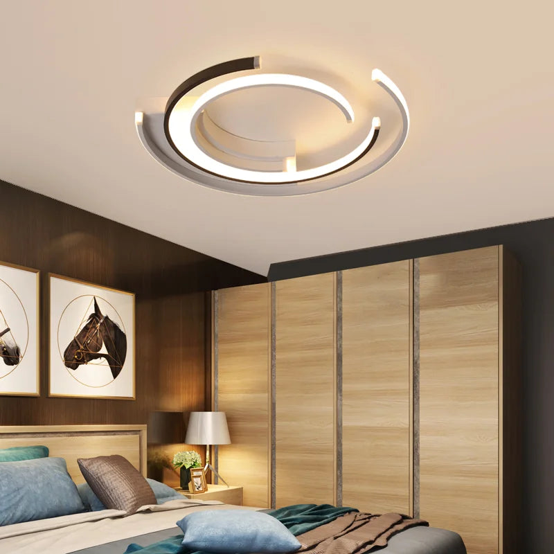 Ceiling Chandelier Lighting For Living Room Bedroom Modern Ceiling Lamp Lustre Round Aluminum Ceiling Led Lights