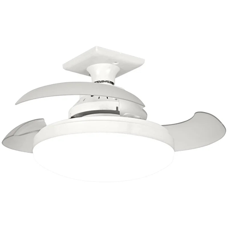 16 Inch E26 E27 Socket Ceiling Fan 3 Blade Invisible Transparency Ceiling Fan With Light And Remote Control