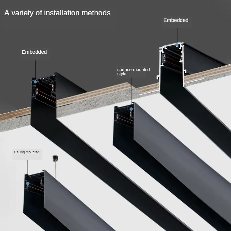 Led Rail Spot Linear Recessed 48V System Pendant 220V Ceiling 25W Smart 30W Magnetic Track Light