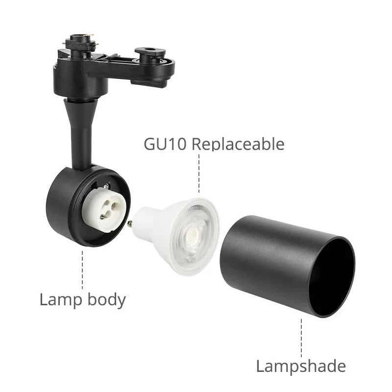 230v surface housing mr16 fixture spot gu10 track light