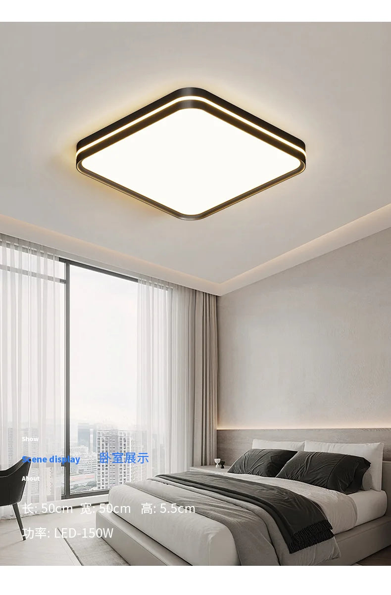 Cream Scenery Spectrum Eye Protection Ceiling Light Modern Simple Bedroom Ceiling Light LED Living Room Ceiling LightS