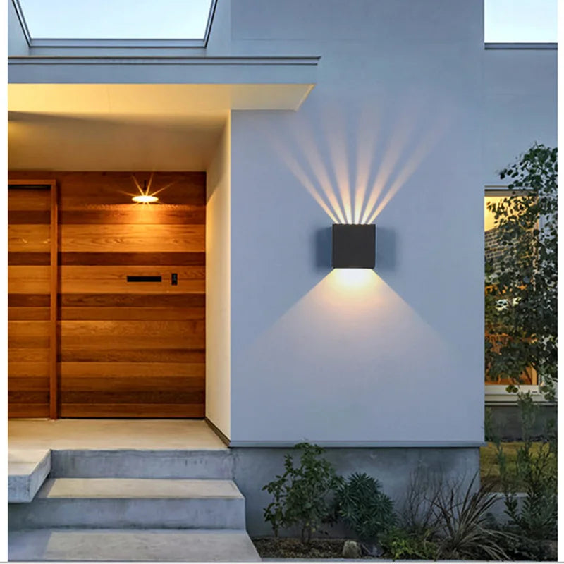 Outdoor Wall Light Waterproof LED Lighting For Home Decoration Garden Balcony Gate Side Modern Wall Lights AC85-265V