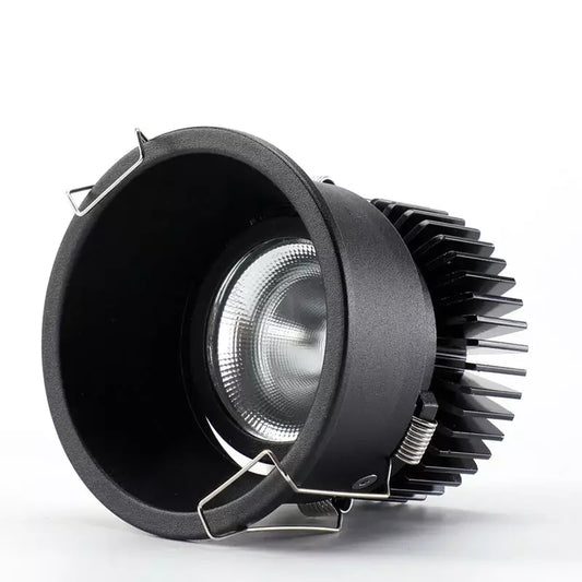 Recessed Narrow Edge Black Aluminium COB Spotlight