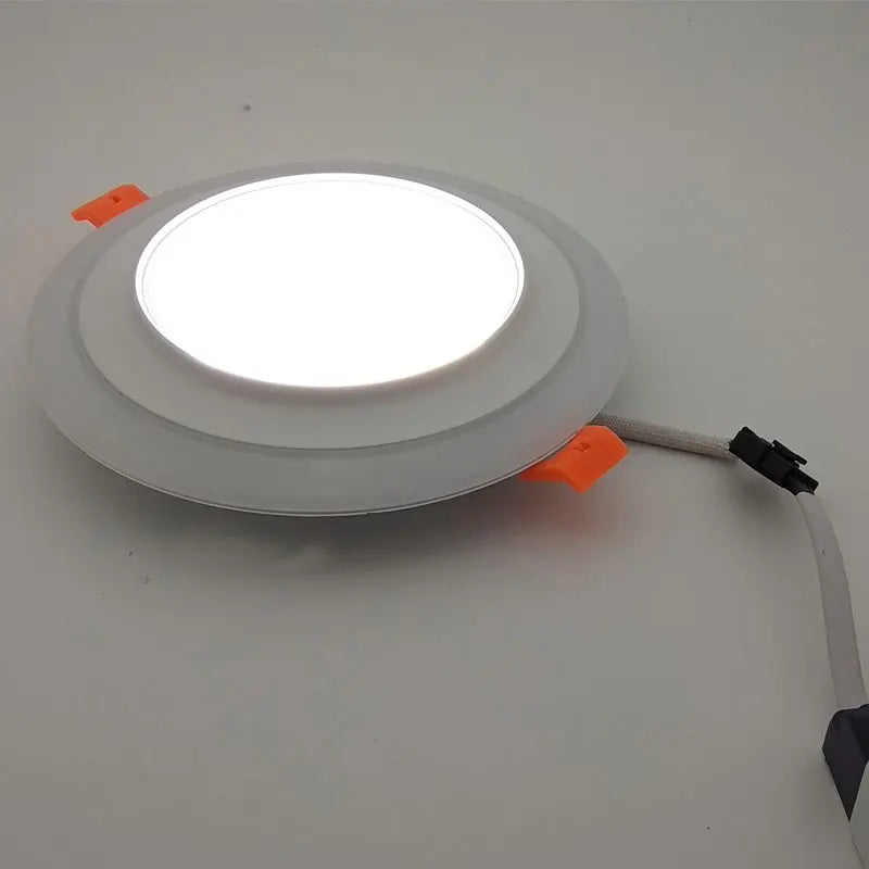 Double Color Round LED Panel Downlight 5W 9W 16W 24W, 3 Modes LED Panel Lights AC85-265V Recessed Ceiling Downlights CE ROHS