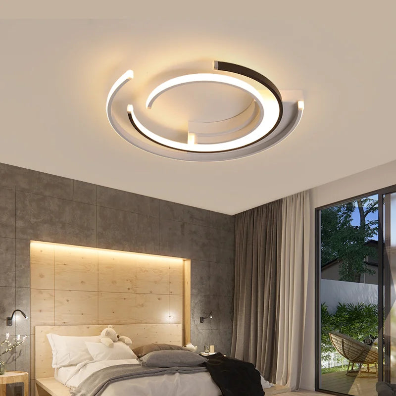 Ceiling Chandelier Lighting For Living Room Bedroom Modern Ceiling Lamp Lustre Round Aluminum Ceiling Led Lights