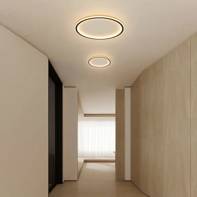 Household LED Ceiling Light 23/30/50/80CM Bedroom Living Room Study Room Super Slim Black White Gold Home Decor Lighting Fixture