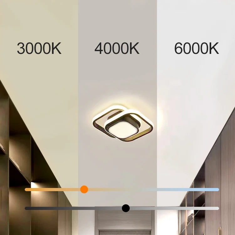 Decoration Room Modern Minimalist Entry Hallway Ceiling Light Corridor Stairs Balcony Aluminium Bedroom square Ceiling Light