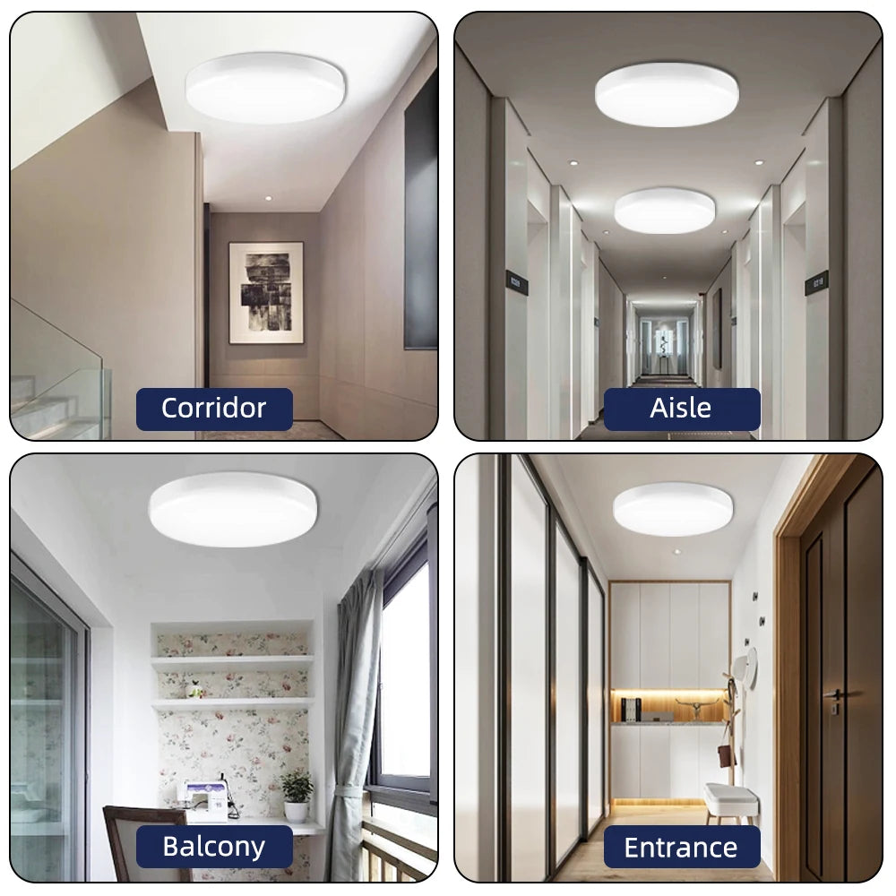 Motion Sensor Smart LED Ceiling Lights 12W 18W Industrial LED Light Hallway Smart PIR Sensor Lighting Modern Led Ceiling Lamp