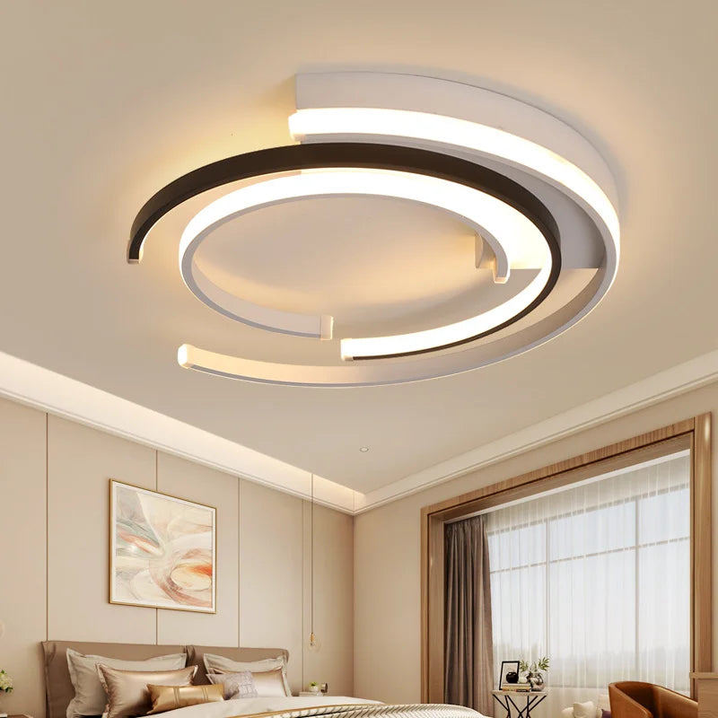 Ceiling Chandelier Lighting For Living Room Bedroom Modern Ceiling Lamp Lustre Round Aluminum Ceiling Led Lights